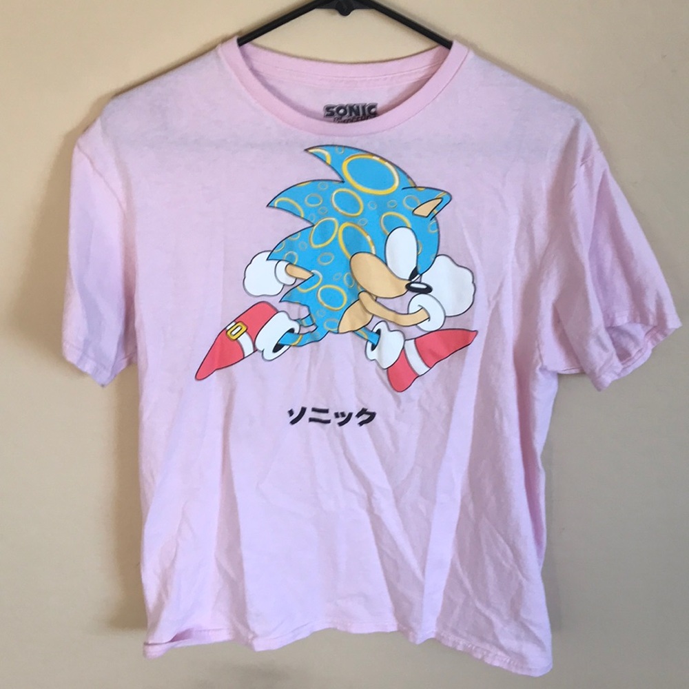 Men’s Medium Pink Japanese Sonic T-Shirt